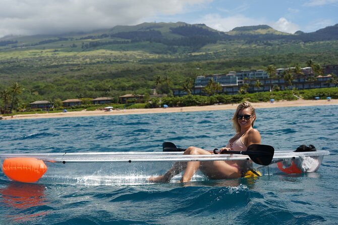 Clear Bottom Glassy Kayak Rental | MAUI | Safe and Stable Kayaks - Value compared with a guided excursion