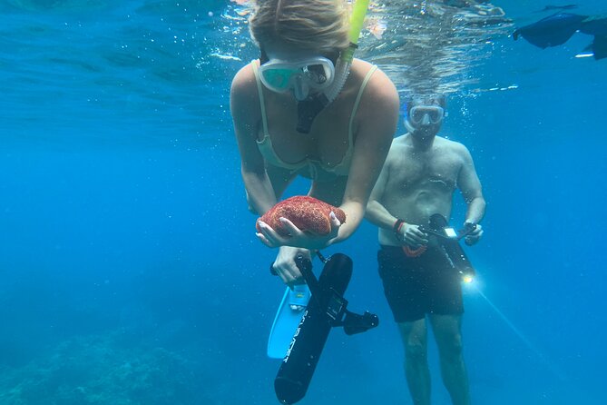 E-Scooter Snorkel With Photo and Video At Turtle Town - The first minutes in the water