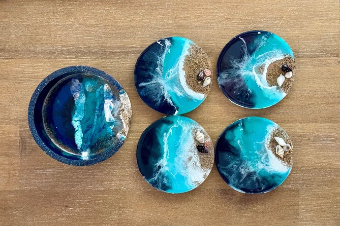 Epoxy Resin Art and Craft Coaster Set Experience - The 90-minute resin lesson