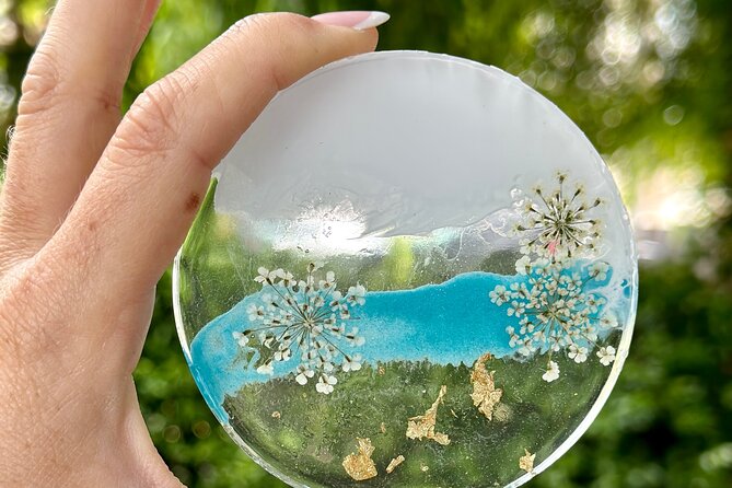 Epoxy Resin Art and Craft Coaster Set Experience - Yulia Maui Art in Paia