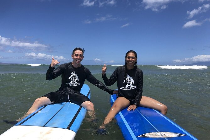 Group Surf Lesson at Kalama Beach in Kihei - The short shore lesson saves time in the water