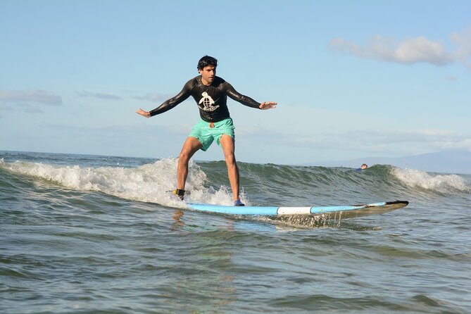 Group Surf Lesson at Kalama Beach in Kihei - Meeting the Surf Club Maui van at 1900 South Kihei Road