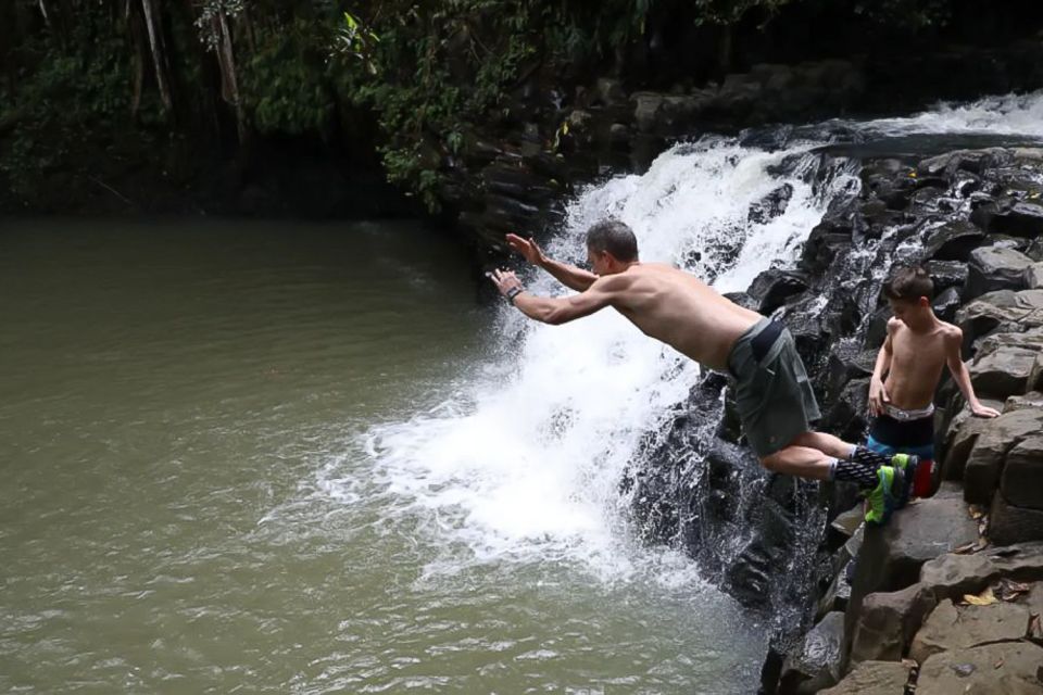 Kahului: Guided Rainforest and Waterfall Walk - The first waterfall and natural pool
