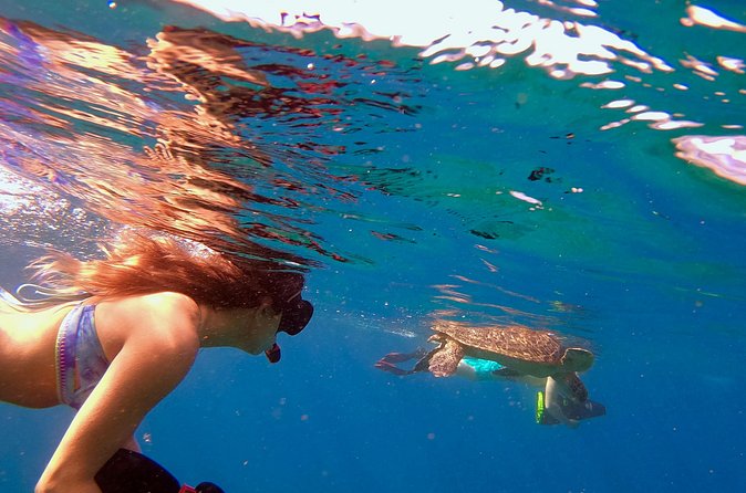 Mala Wharf Lahaina Jet Scooter Snorkeling Small Group with GoPro - Following the guide around Mala Historic Wharf