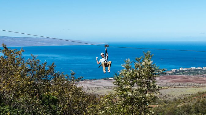 Maui 8 line Zipline Adventure: Soar above valleys & Island views - Eight ziplines, with the mountain changing below you