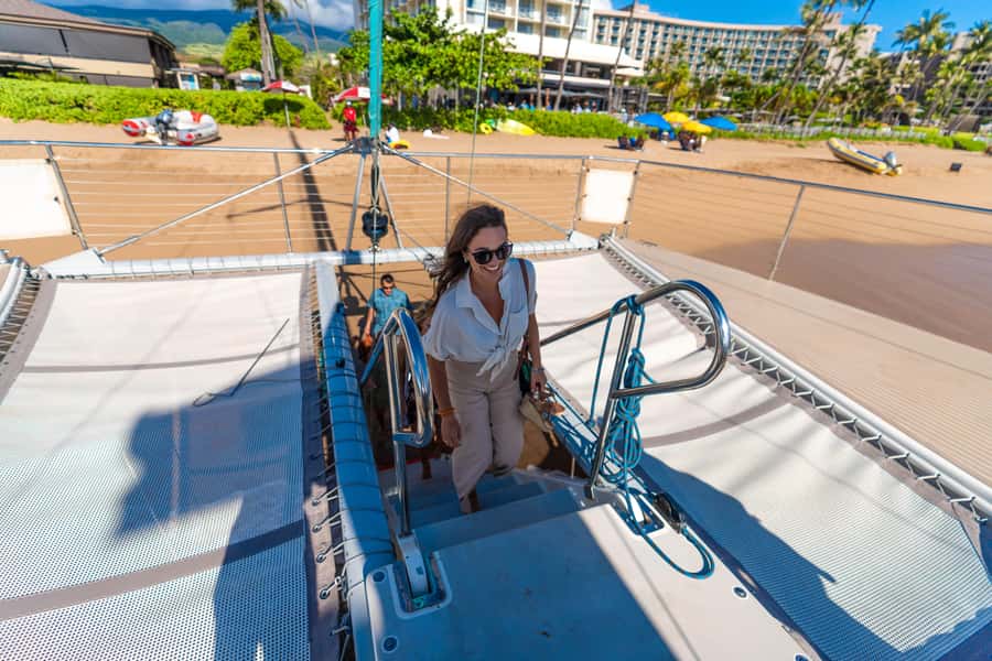 Maui: Kaanapali Whale Watching Boat with Open Bar and Food - A 35-Person Catamaran With Room to Watch