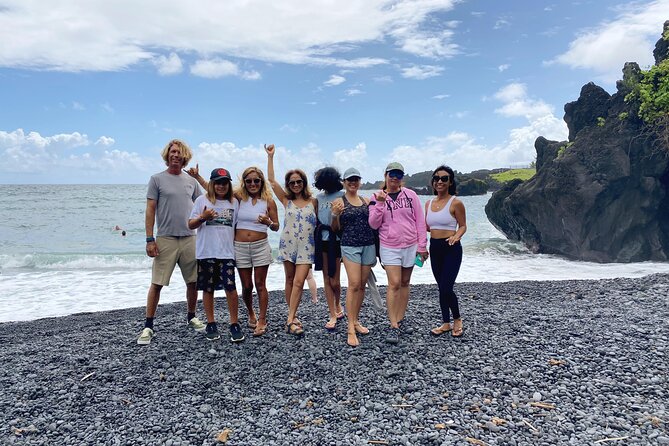 Maui: Road to Hana Adventure with Farm to Table Lunch - Wai‘anapanapa’s black sand coast