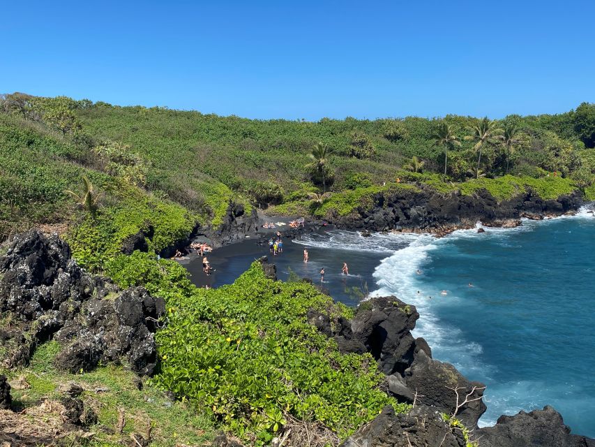 Maui: Road to Hana Private Adventure Tour with Luxury SUV - Black Sand Beach at Waianapanapa State Park