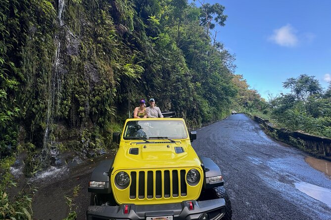 Private Road to Hana Maui Open-Air Jeep Tour - Wailua Valley and Upper Waikani Falls keep the route moving