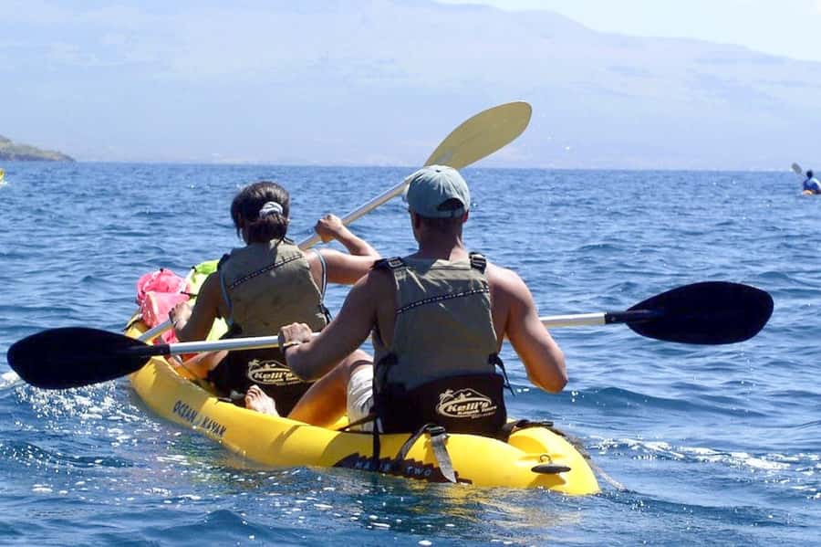 South Maui: Waterfall Tour w/ Kayak, Snorkel, and Hike - Kayaking across the South Maui water